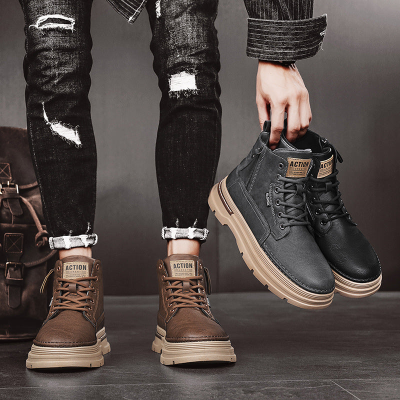 Botas Altas de Trabajo para Hombres - Estilo Británico