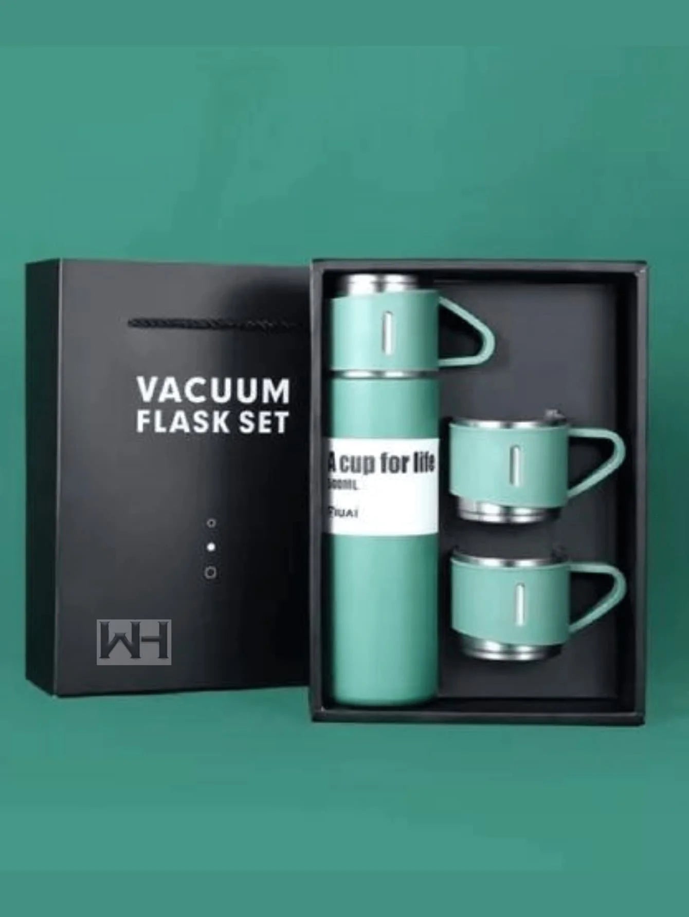 Vaso Termo con Set de 3 Tazas Vaccum Para Frío y Caliente