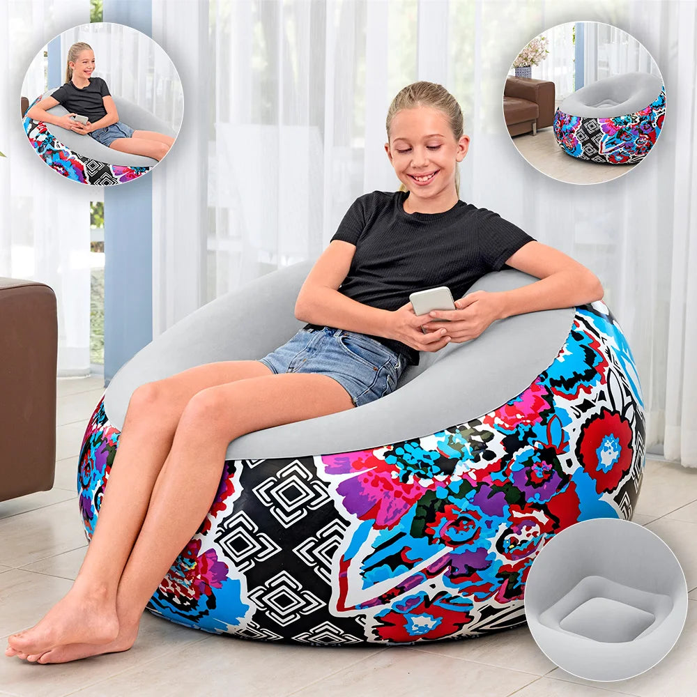 Sillón Inflable Silla Aterciopelada Puff Diseño tumbonas de PVC, pufs, sofás