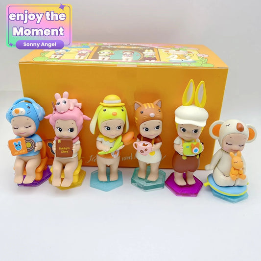 Sonny Angel Mini Figuhe Enjoy The Moment Series, caja ciega sorpresa misteriosa,