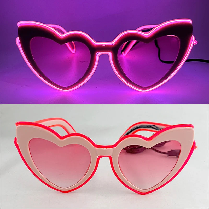 1 unidad de gafas LED iluminadas, gafas de sol brillantes, gafas de neón con al