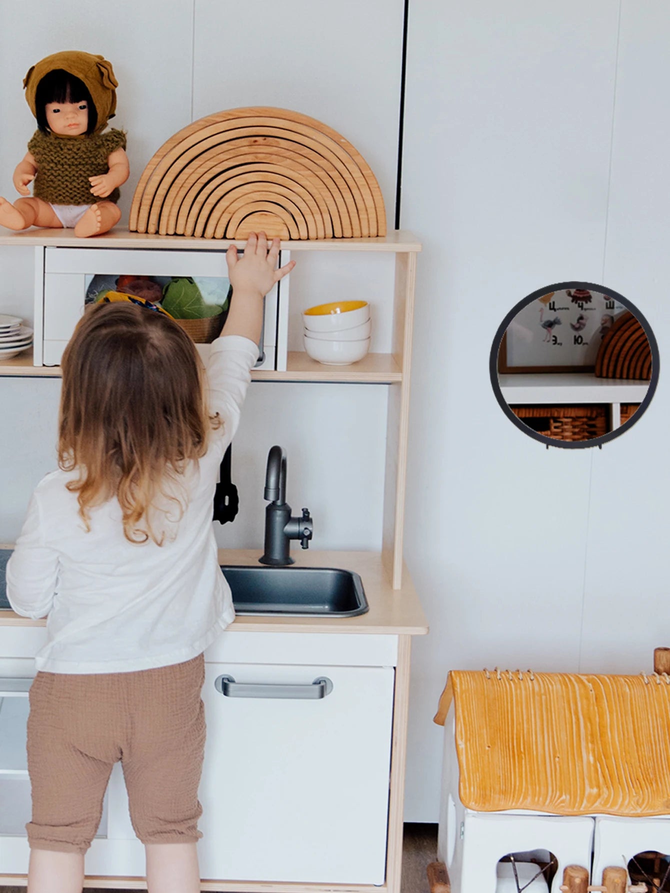 1 luz LED para espejo infinito montada en la pared y montada en mesa alimentada