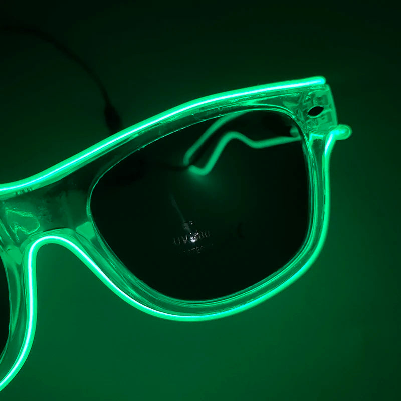 1 unidad de gafas LED iluminadas, gafas de sol brillantes, gafas de neón con al