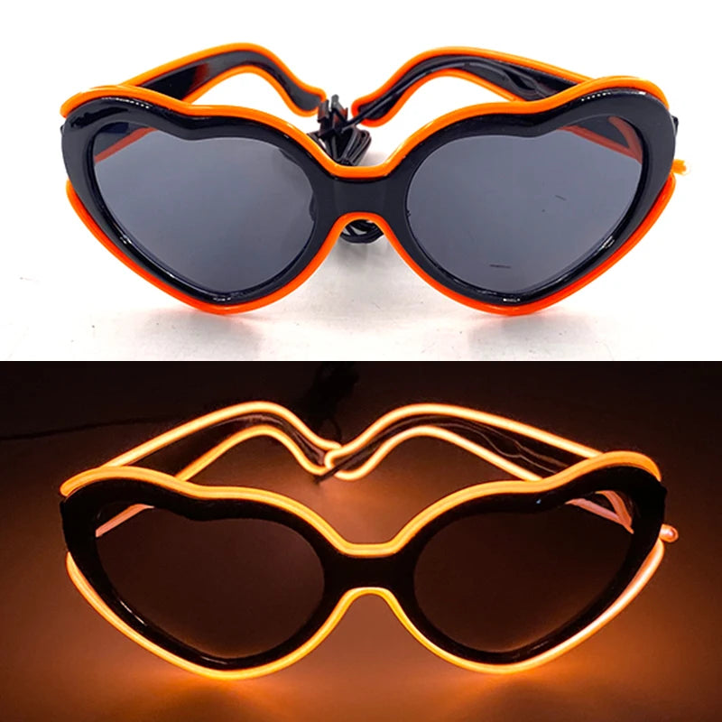 1 unidad de gafas LED iluminadas, gafas de sol brillantes, gafas de neón con al